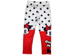 Legginsy Minnie Mouse 110/116 czerwone